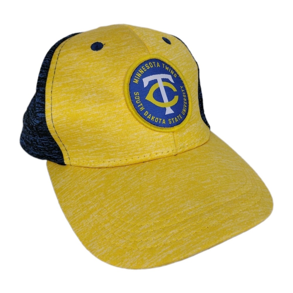 SDSU Minnesota Twins Jackrabbits Hat Baseball Cap Yellow Rabbits South Dakota